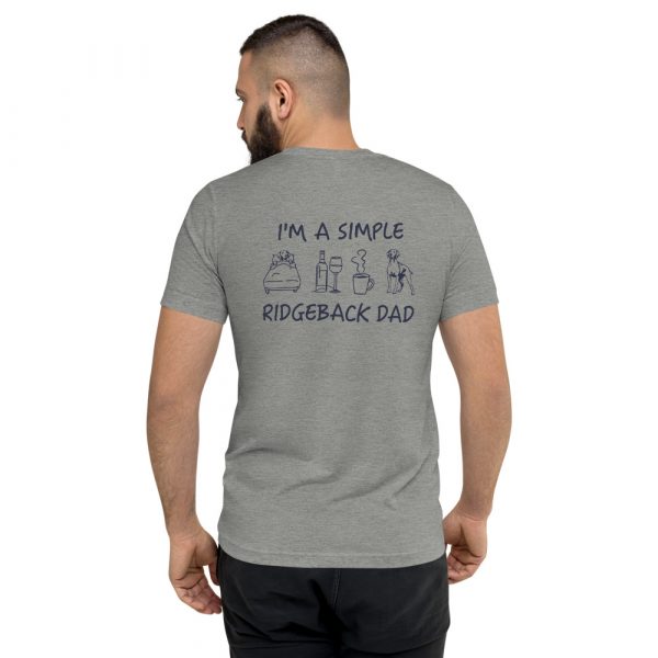 Simple Ridgeback Dad – Unisex Tri-Blend Shirt von Bella+Canvas