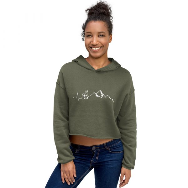 Hunde Wandertouren - Damen Cropped Hoodie von Bella+Canvas
