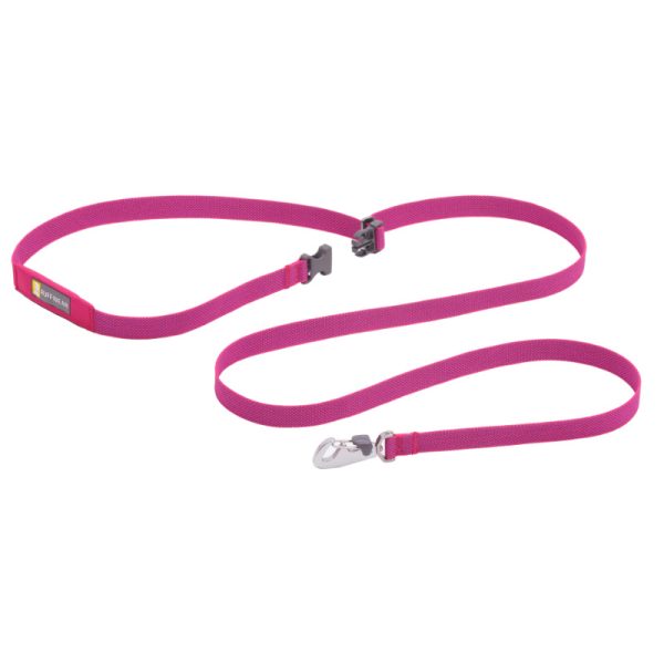 Leichte Hundeleine Flagline von Ruffwear. Verstellbare Leine Alpengrow Pink green